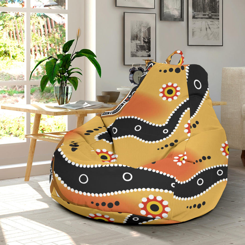 Kangaroo Australian Aboriginal Art Pattern Bean Bag Cover