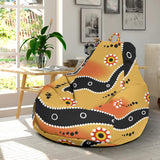 Kangaroo Australian Aboriginal Art Pattern Bean Bag Cover