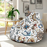 Cute Nautical Steering Wheel Anchor Pattern Bean Bag Cover