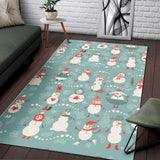 Cute Snowman Pattern Area Rug