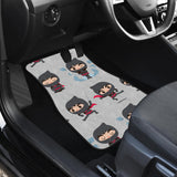 Cute Ninja Pattern Front And Back Car Mats