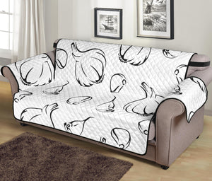 Garlic pattern black white Sofa Cover Protector