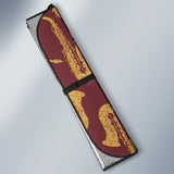 Hand Drawn Gold Saxophone Red Background  Car Sun Shade