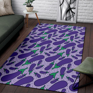 Eggplant Pattern Print Design 03 Area Rug