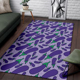 Eggplant Pattern Print Design 03 Area Rug