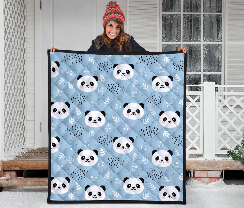 Cute Panda Pattern Premium Quilt