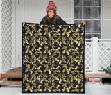 Goldfish Pattern Print Design 01 Premium Quilt