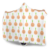 Cute Onions Smiling Faces Hooded Blanket