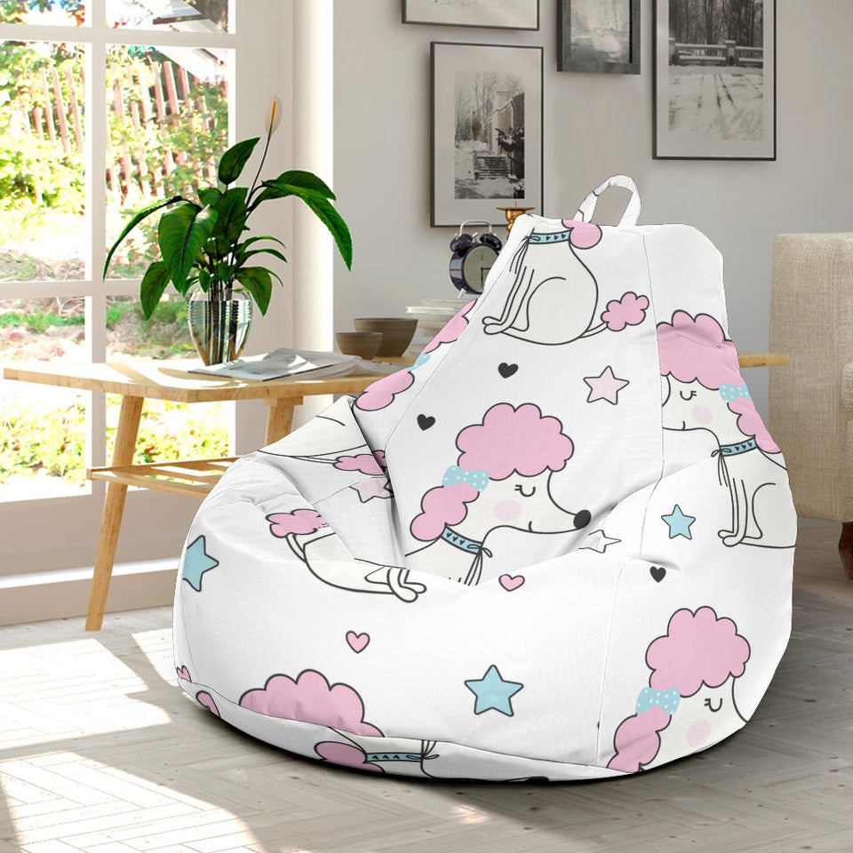 Cute Poodle Dog Star Pattern Bean Bag Cover