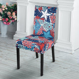 Hand Drawn Colorful Starfish Dining Chair Slipcover