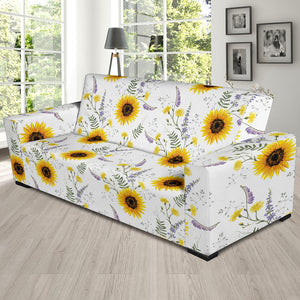 Beautiful Sunflowers Pattern Sofa Slipcover