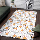 Greyhound Pattern Print Design 03 Area Rug