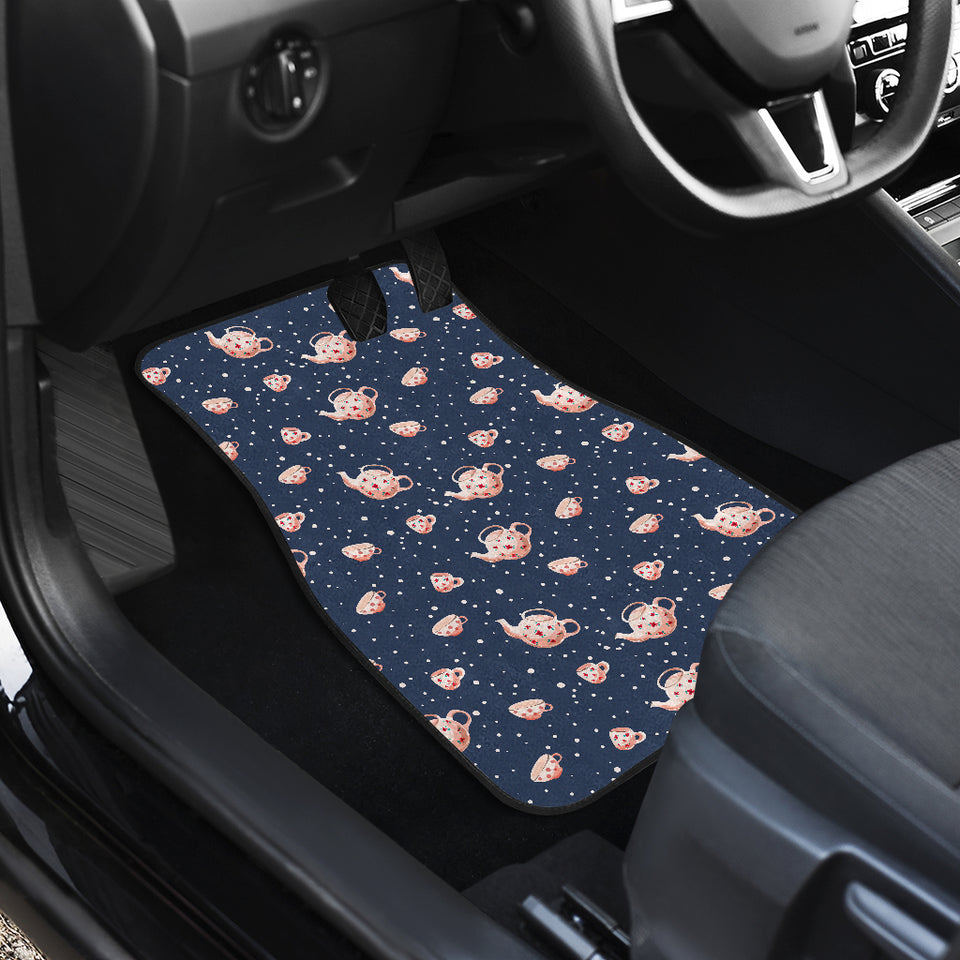 Tea pots Pattern Print Design 04 Front Car Mats