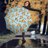 Hand Drawn Pizza Blue Background Umbrella