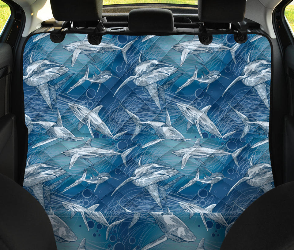 Shark Hand Drawn Dog Car Seat Covers