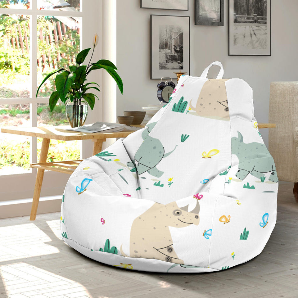 Cute Rhino Pattern Bean Bag Cover