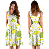 Durian Pattern Background Sleeveless Midi Dress