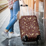 Coffee Bean Flower Pattern Luggage Covers
