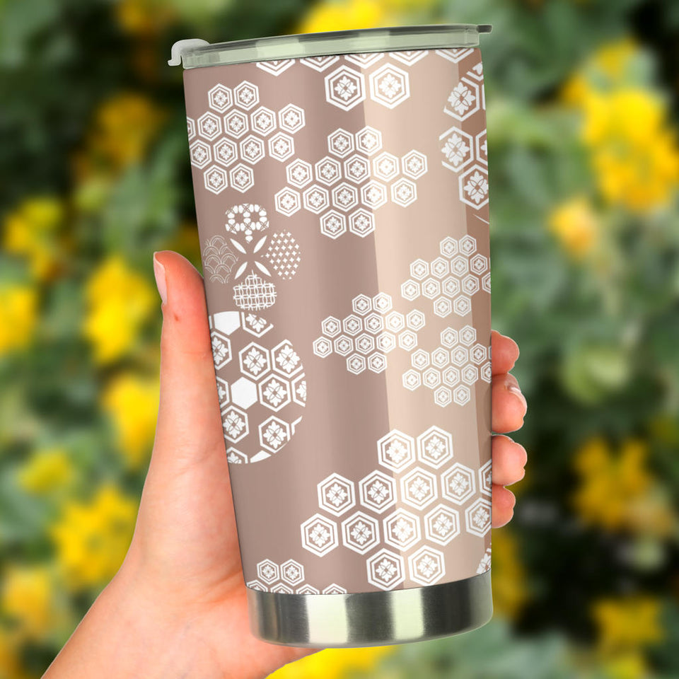 Beautiful Hexagon Japanese  Pattern Tumbler