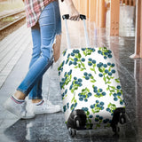 Blueberry White Background Luggage Covers