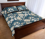 Shell Polynesian Tribal design pattern Quilt Bed Set