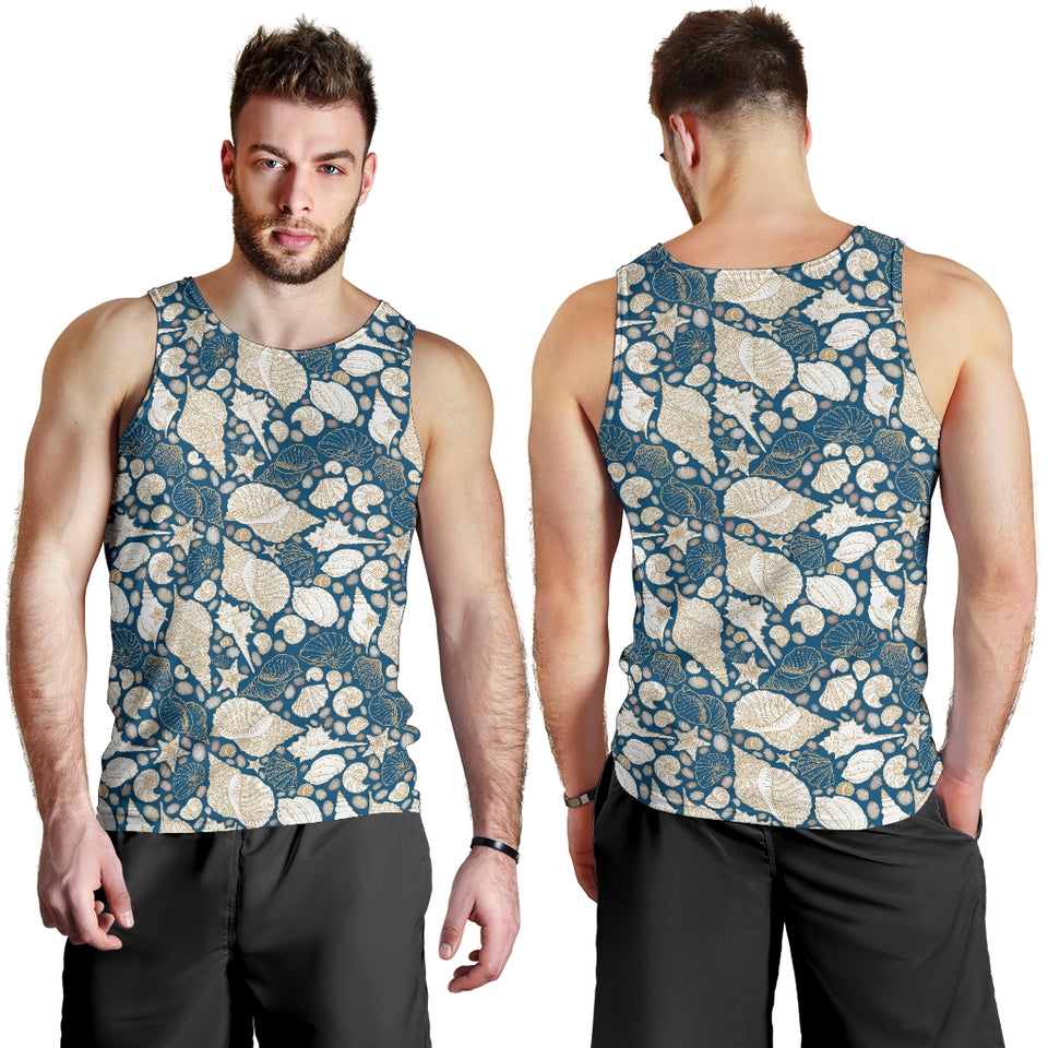 Shell Polynesian Tribal design pattern Men Tank Top