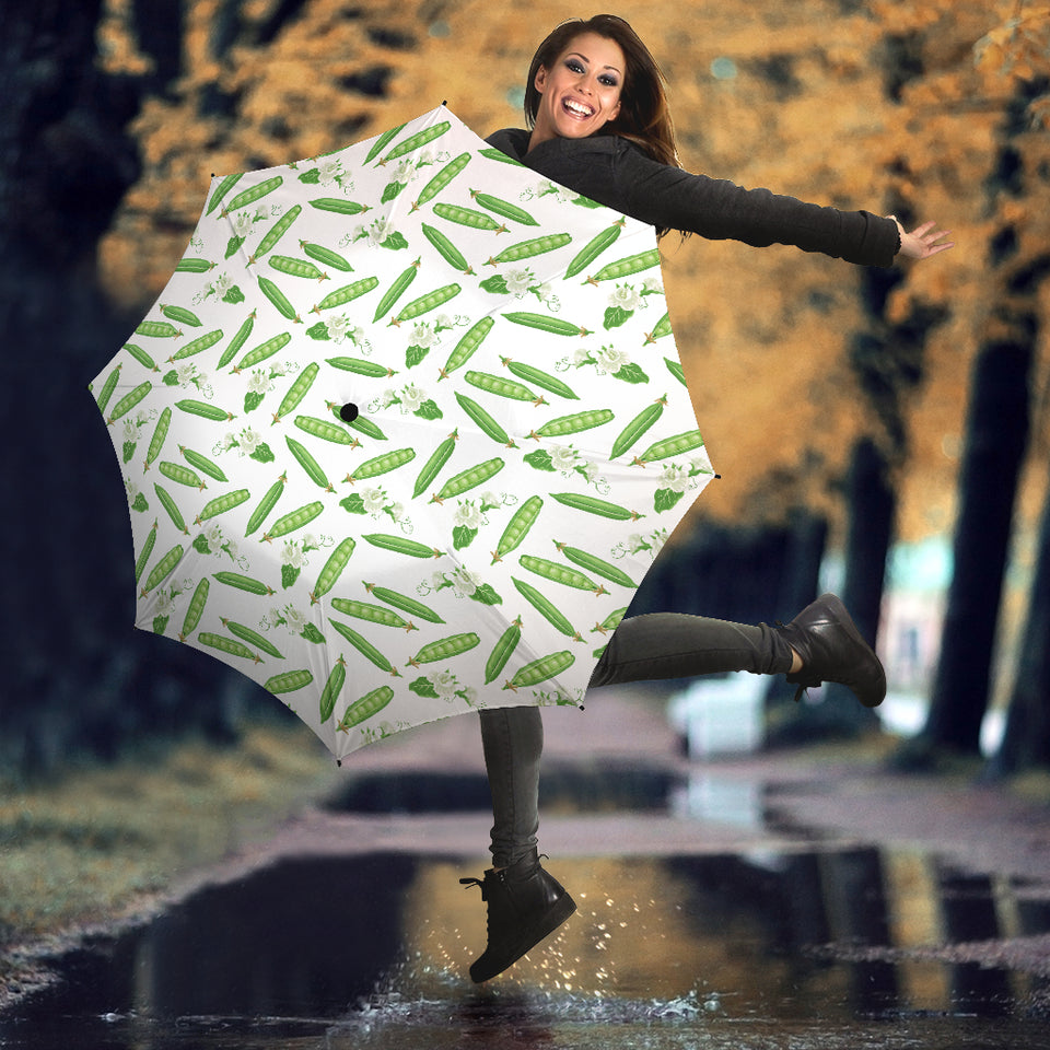 Green Peas Pattern Print Design 04 Umbrella