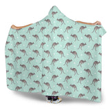 Kangaroo Pattern Background Hooded Blanket
