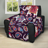Elephant indian style ornament pattern Recliner Cover Protector