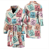 Chemistry Periodic Table Pattern Print Design 02 Men's Bathrobe