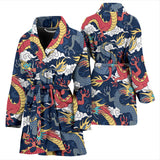 Blue Red Dragon Cloud Pattern Women'S Bathrobe