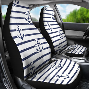 Anchor Rope Nautical Pattern  Universal Fit Car Seat Covers