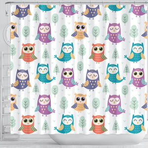 Cute Owl Pattern Shower Curtain Fulfilled In US
