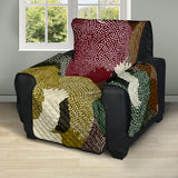 Japanese cranes flying forest dot pattern Recliner Cover Protector