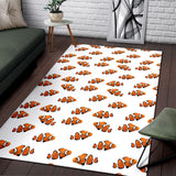 Clown Fish Pattern Print Design 03 Area Rug