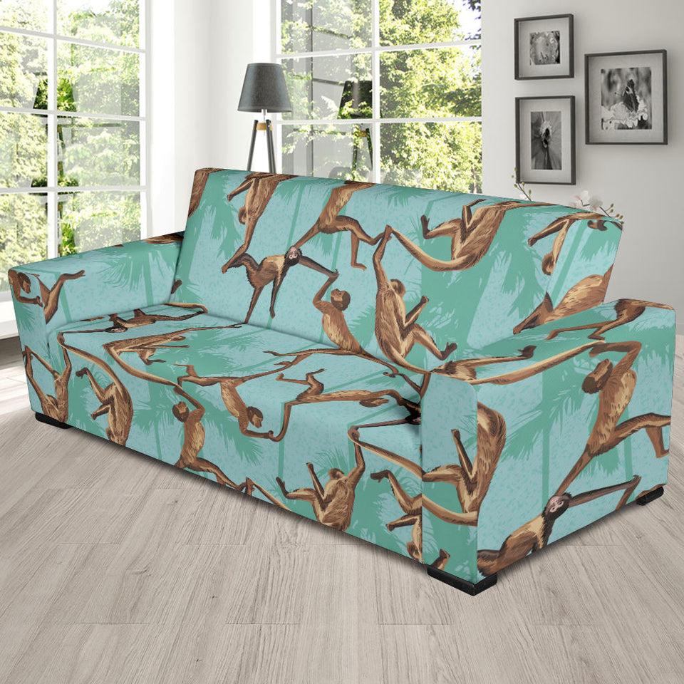Monkey Palm Tree Background Sofa Slipcover
