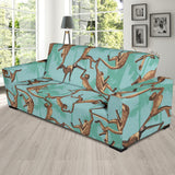 Monkey Palm Tree Background Sofa Slipcover