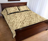 hand drawn peanuts pattern Quilt Bed Set
