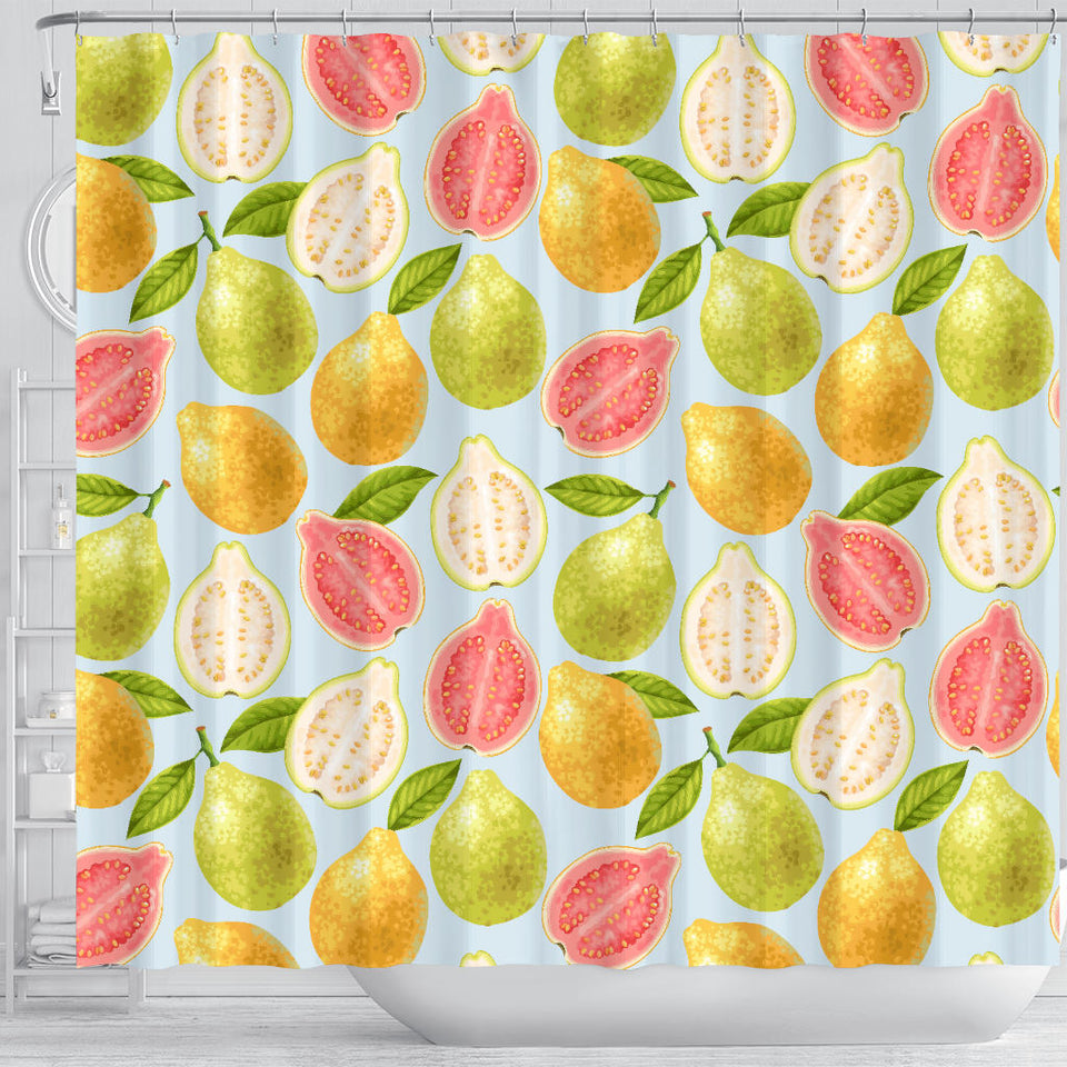 Guava Design Pattern Shower Curtain Fulfilled In US
