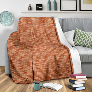 Brick Printed Pattern Print Design 02 Premium Blanket