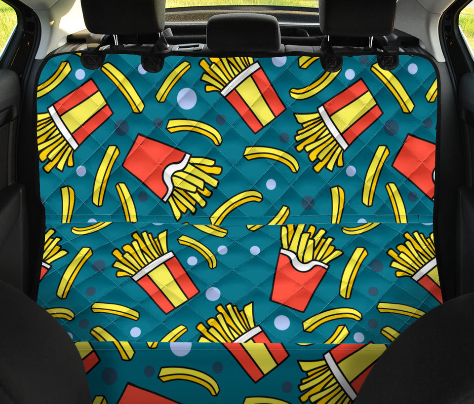 French Fries Red Paper Box Pattern Dog Car Seat Covers