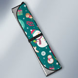 Snowman Bird Decorative Elements Christmas Pattern Car Sun Shade