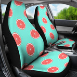 Grapefruit Green Background Universal Fit Car Seat Covers