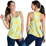 slice of lemon pattern Women Racerback Tank Top