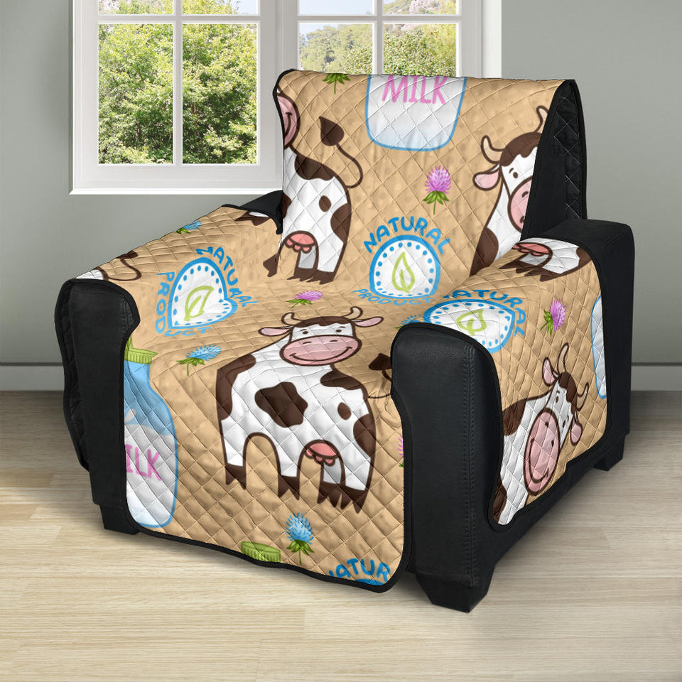Cow bottle of milk pattern Recliner Cover Protector