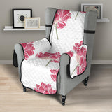 Pink lotus waterlily pattern Chair Cover Protector