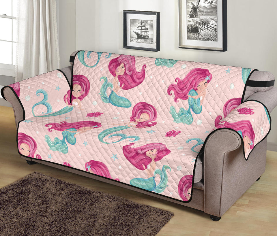 Cute little mermaid pattern Sofa Cover Protector