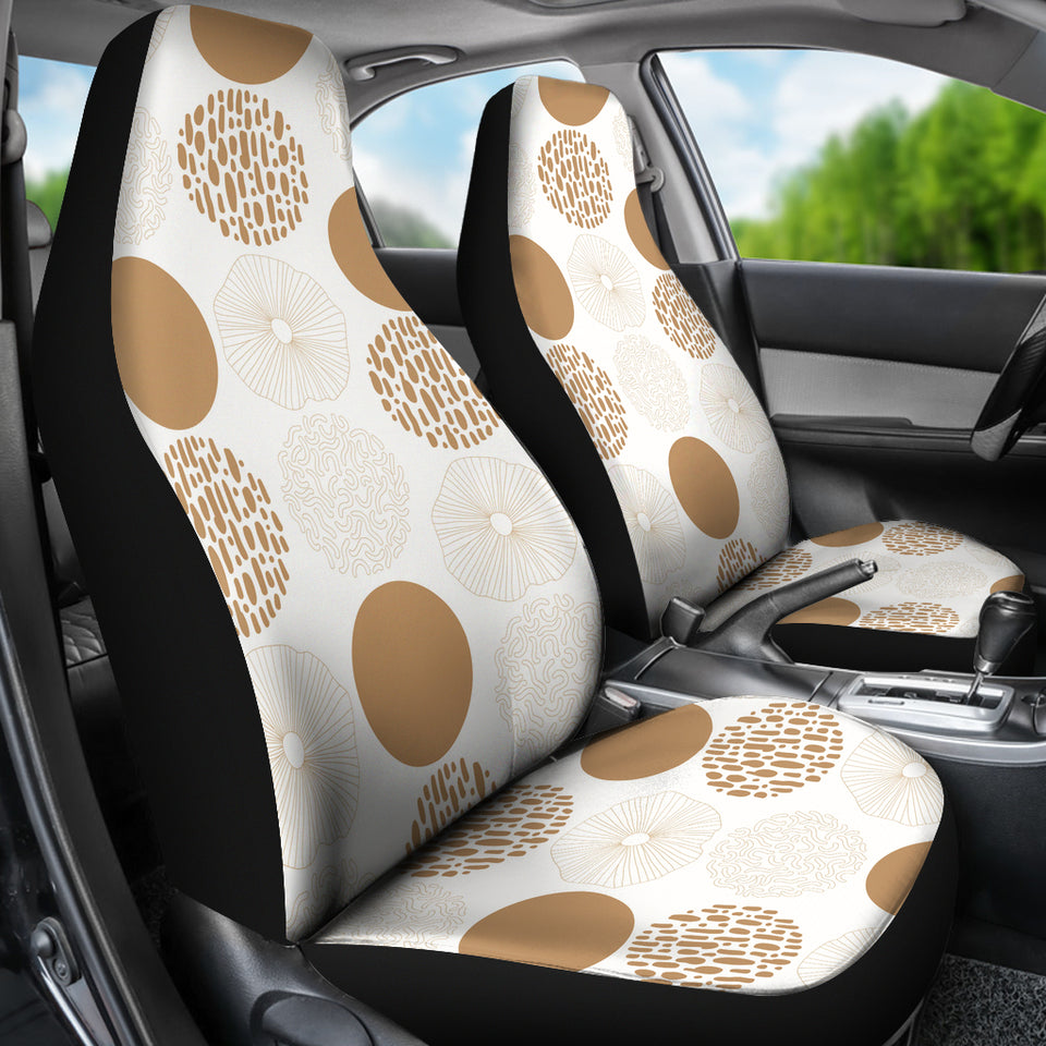 Gold Texture Mushroom Pattern Universal Fit Car Seat Covers