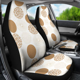 Gold Texture Mushroom Pattern Universal Fit Car Seat Covers
