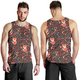 fox leaves mushroom pattern Men Tank Top
